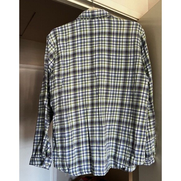 Woolrich Women's Flannel Button Up Plaid 100% Cotton Purple Green Size L Shirt - Picture 7 of 11